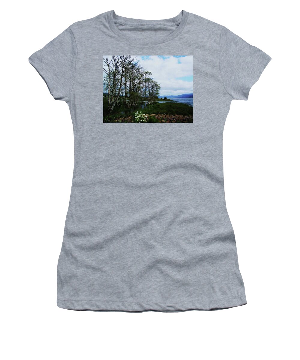 Landscape Women's T-Shirt featuring the photograph At the End of the Road by Julie Rauscher