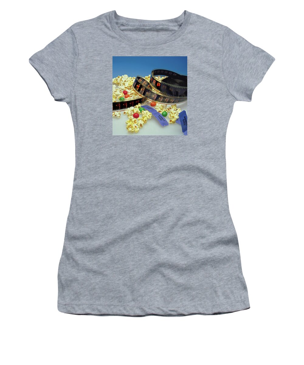 Theater Women's T-Shirt featuring the photograph At the Movies by Marie Hicks