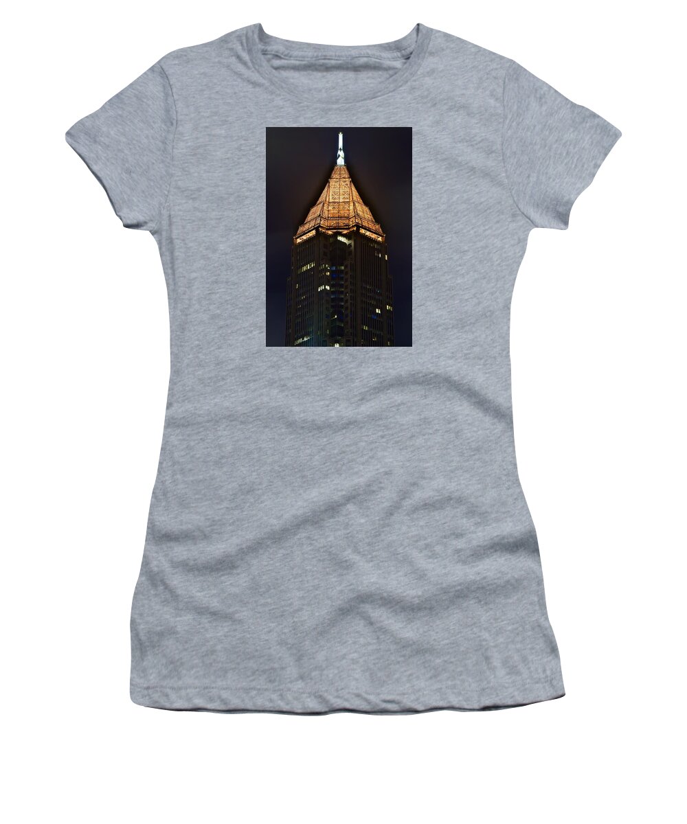 Atlanta Women's T-Shirt featuring the photograph Atlanta Skyscraper by Frozen in Time Fine Art Photography