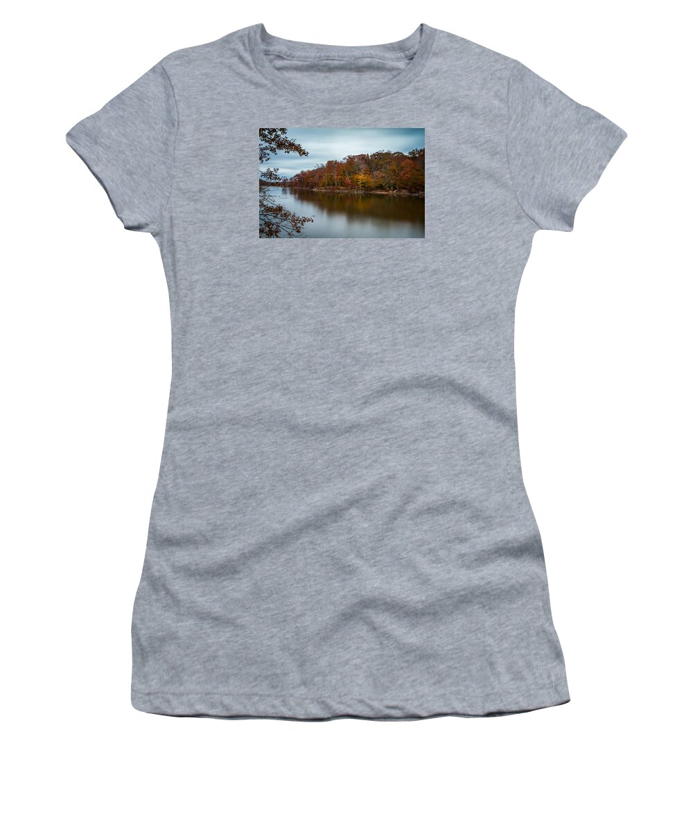 Autumn Women's T-Shirt featuring the photograph Autumn in Brown County - Long Exposure by Ron Pate