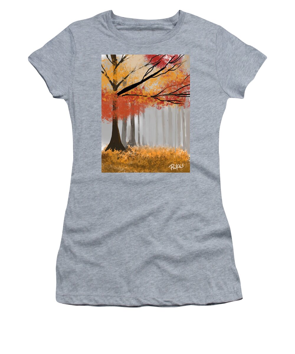 Autumn Women's T-Shirt featuring the digital art Autumn Mist by Serenity Studio Art