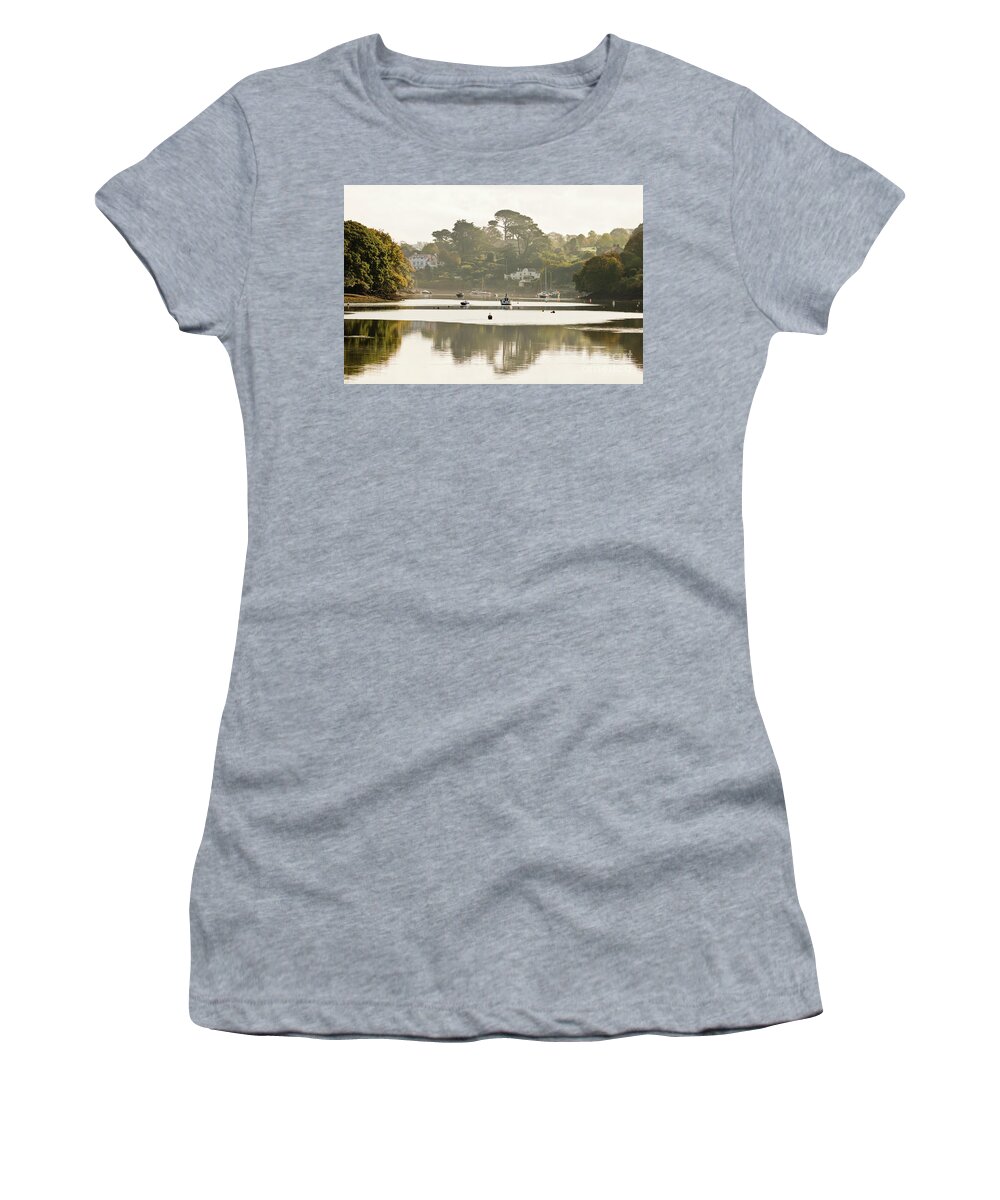 Mylor Creek Women's T-Shirt featuring the photograph Autumn Morning by Terri Waters