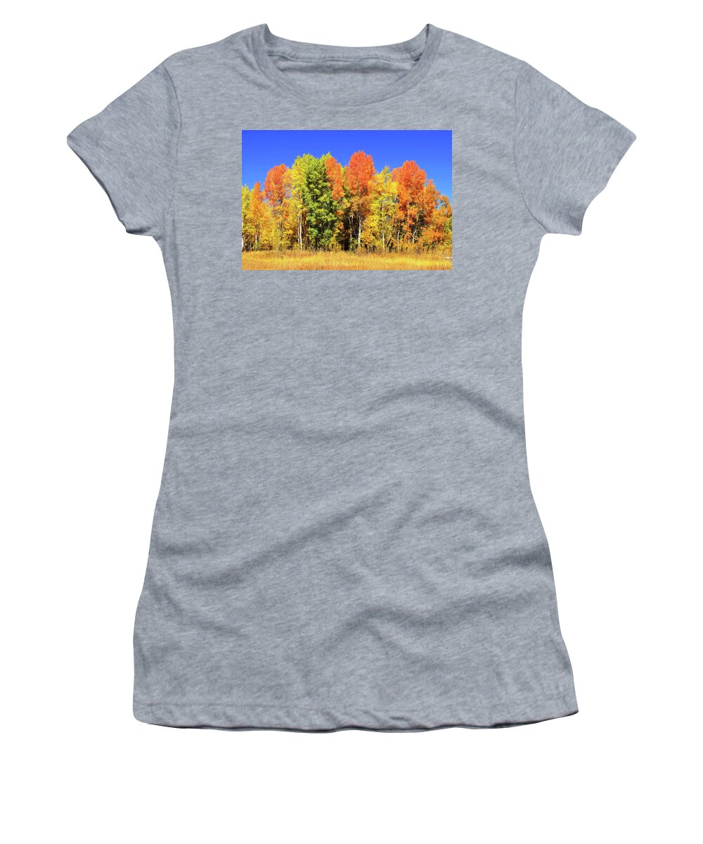 Autumn Women's T-Shirt featuring the photograph Autumn Rainbow by Greg Norrell
