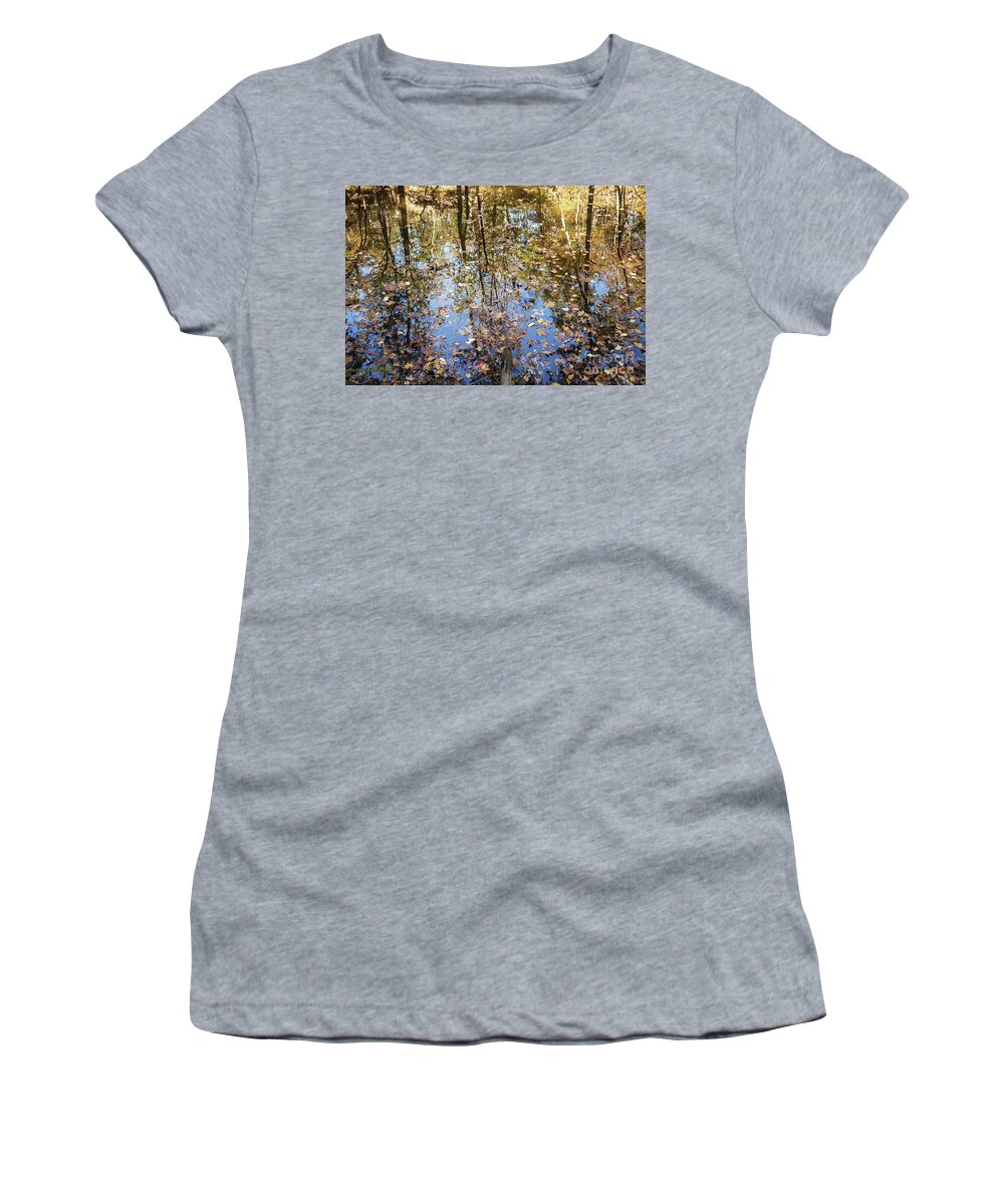 Autumn Women's T-Shirt featuring the photograph Autumn Reflections by Dennis Hedberg