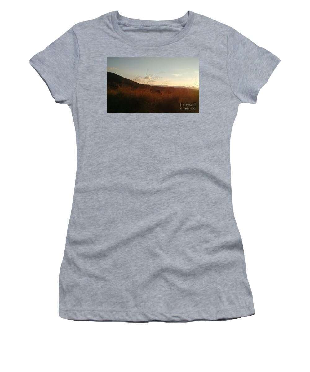 Autumn Women's T-Shirt featuring the photograph Autumn Sunset by Anita Adams