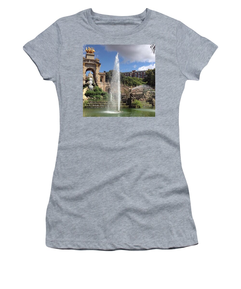 Summer Women's T-Shirt featuring the photograph Awesome Fountain In The Park In by Charlotte Cooper