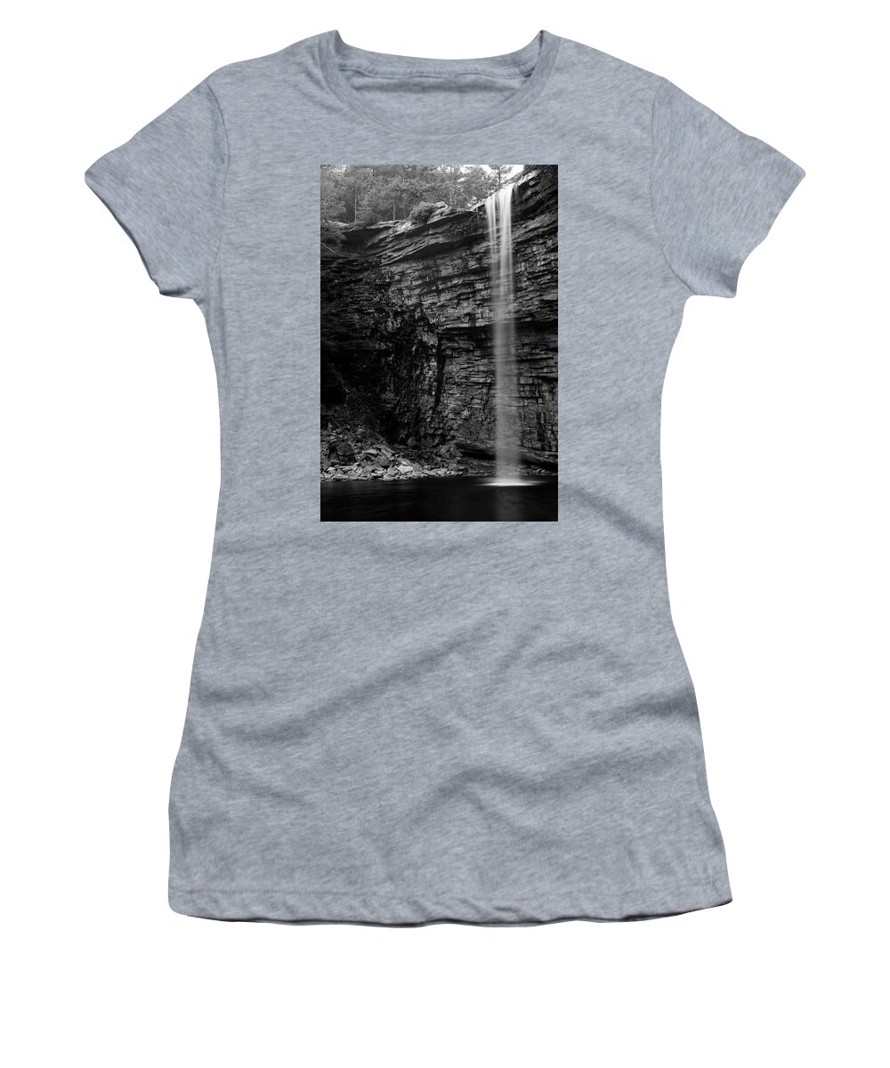 Waterfall Women's T-Shirt featuring the photograph Awosting Falls in Spring #4 by Jeff Severson