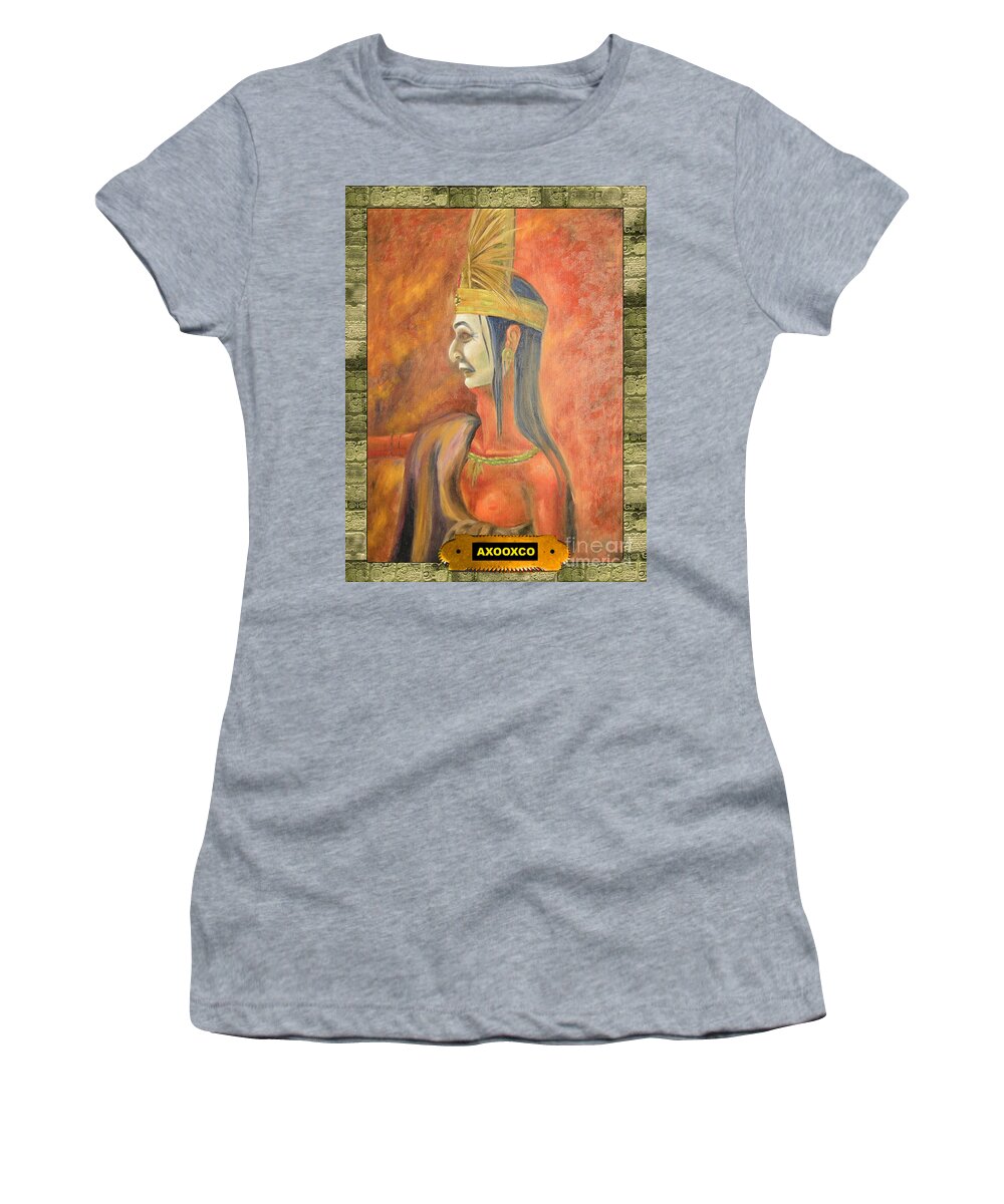 Aztec Women's T-Shirt featuring the painting Axooxco Illustration by Lilibeth Andre