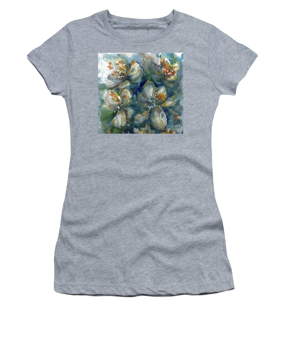 #creativemother Women's T-Shirt featuring the painting Azaleas Left by Francelle Theriot