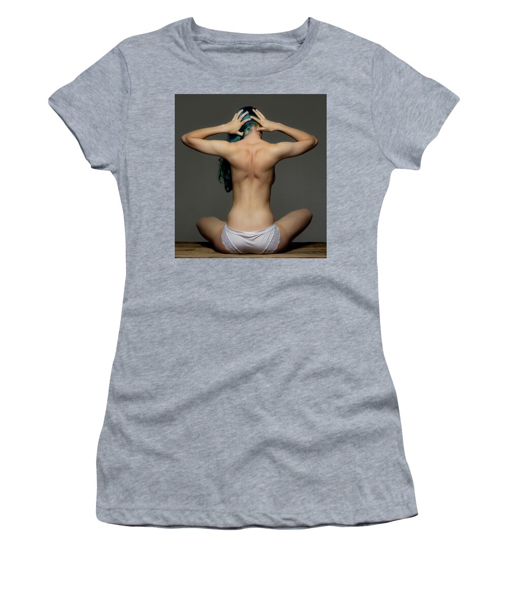  Boudoir Women's T-Shirt featuring the photograph Back Muscles by La Bella Vita Boudoir