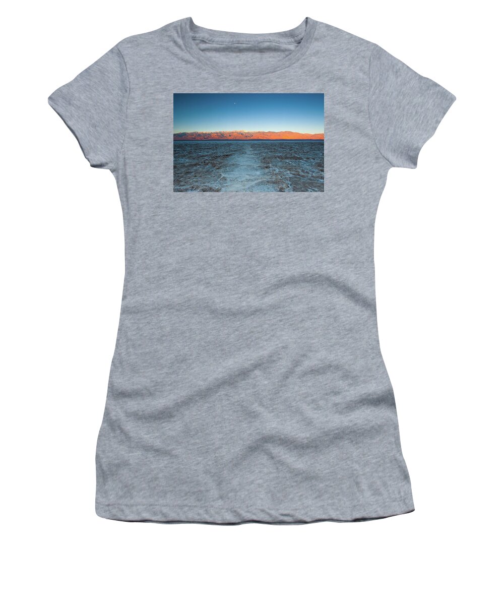 Badwater Women's T-Shirt featuring the photograph Badwater by Catherine Lau