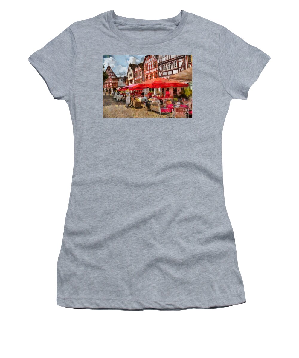 Bakery Kosmol Women's T-Shirt featuring the digital art Bakery Kosmol by Eva Lechner