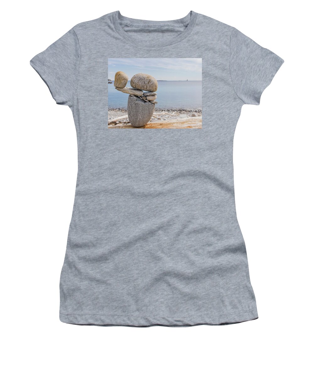 Rocks Women's T-Shirt featuring the photograph Balanced by Holly Ross