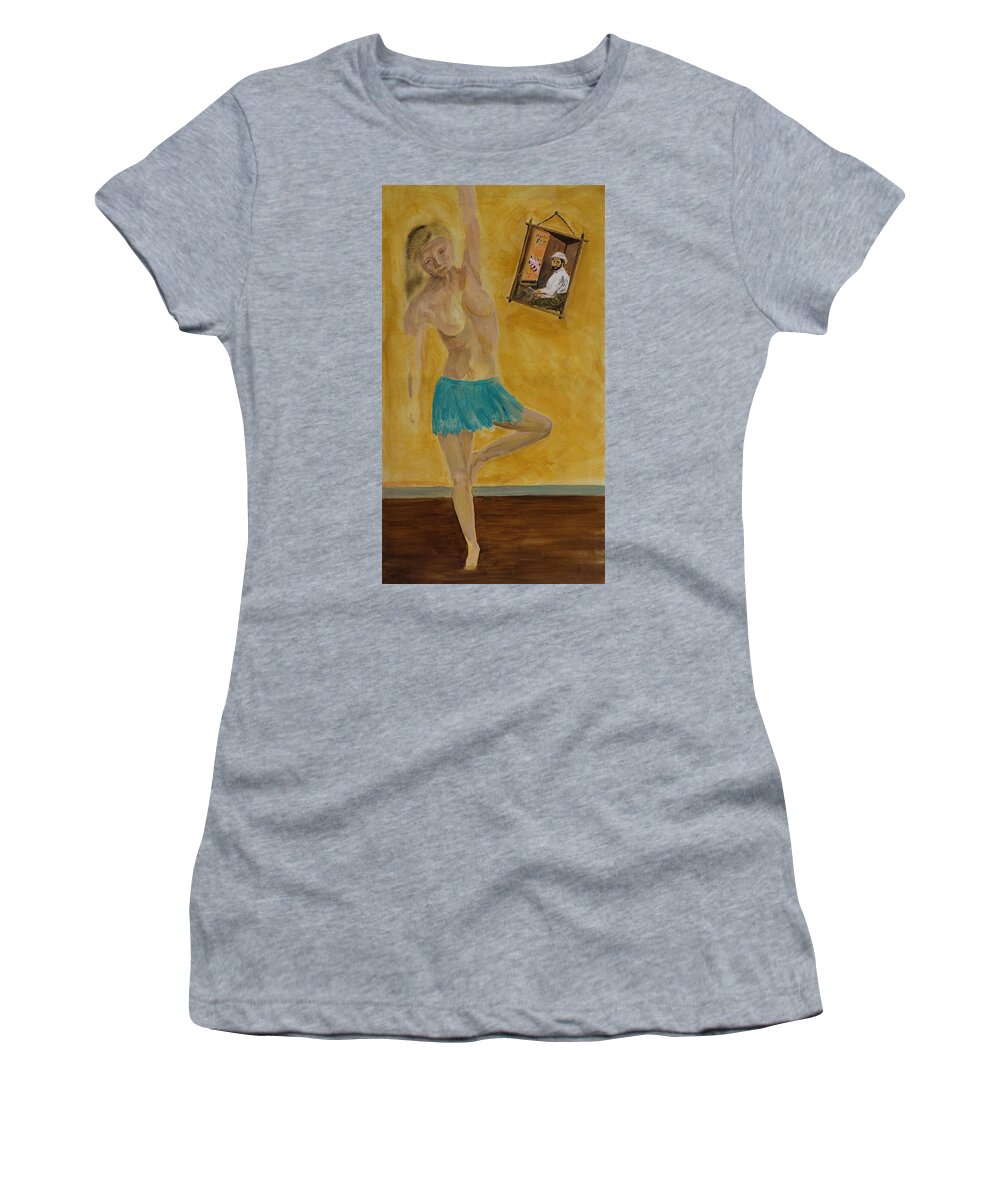 Surreal Women's T-Shirt featuring the painting Ballerin-Lautrec by David Capon