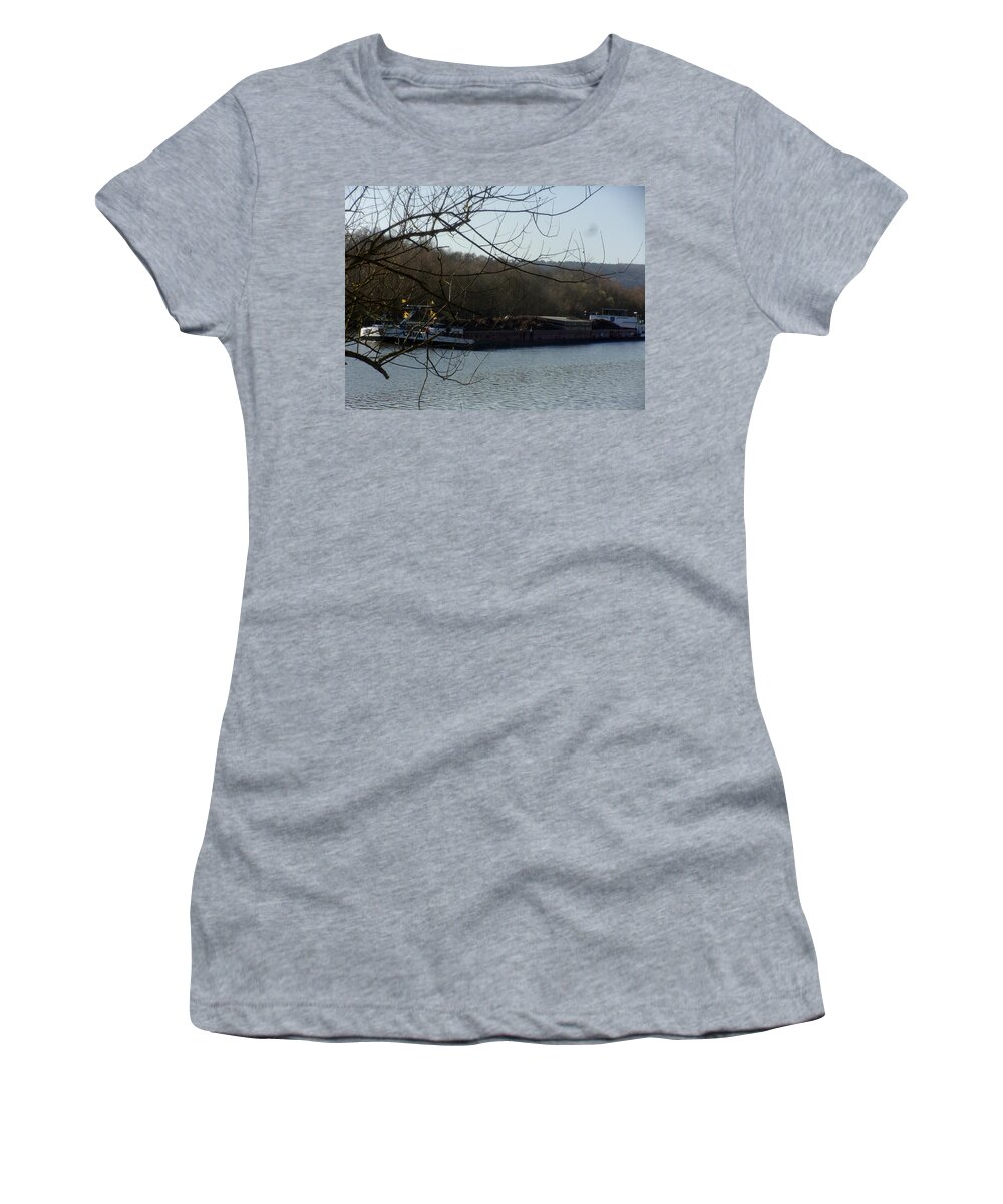Barge Women's T-Shirt featuring the photograph Barge by Jackie Russo