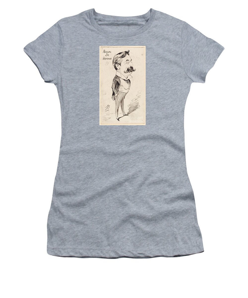 Alfred Bryan 1852-1899 Baron De Worms 1890s Women's T-Shirt featuring the painting Baron De Worms by MotionAge Designs