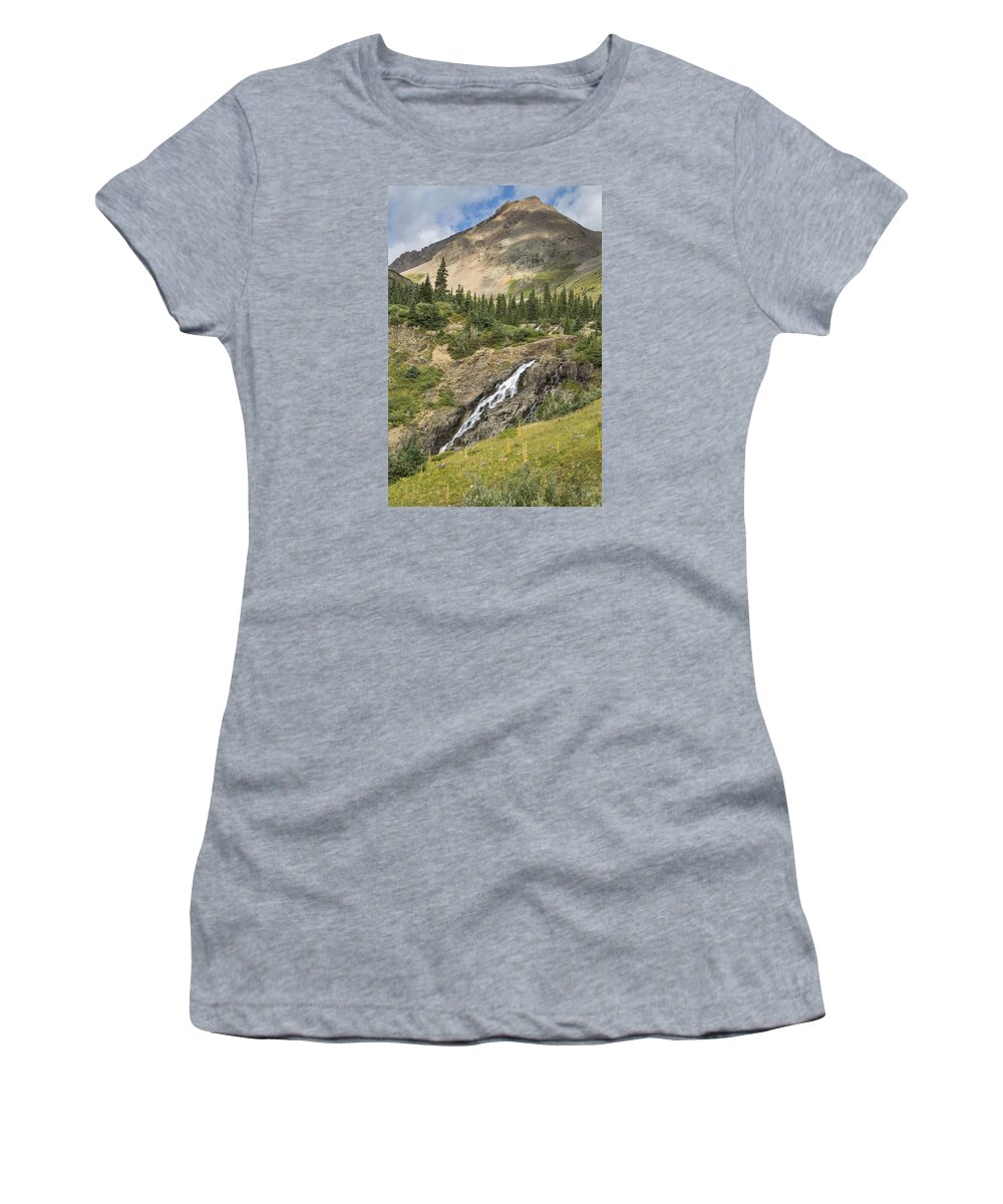 Waterfall Women's T-Shirt featuring the photograph Basin Falls II by Denise Bush