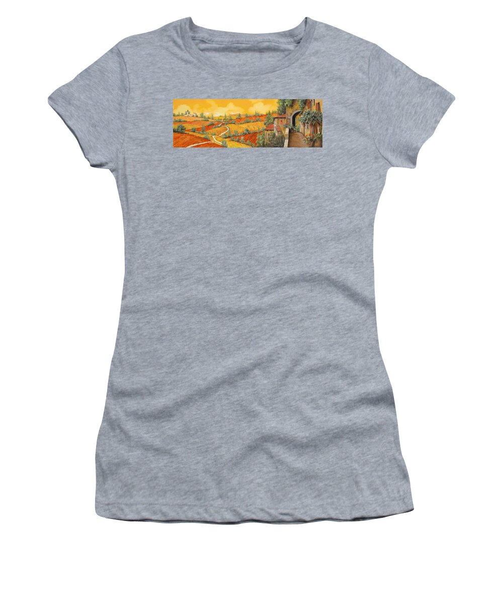 Tuscany Women's T-Shirt featuring the painting Maremma Toscana by Guido Borelli