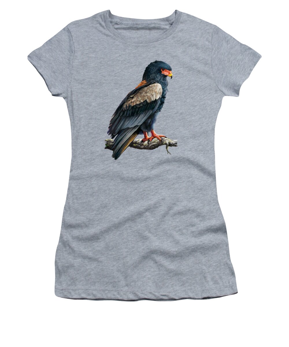 Feathers Women's T-Shirt featuring the painting Bateleur Eagle by Anthony Mwangi