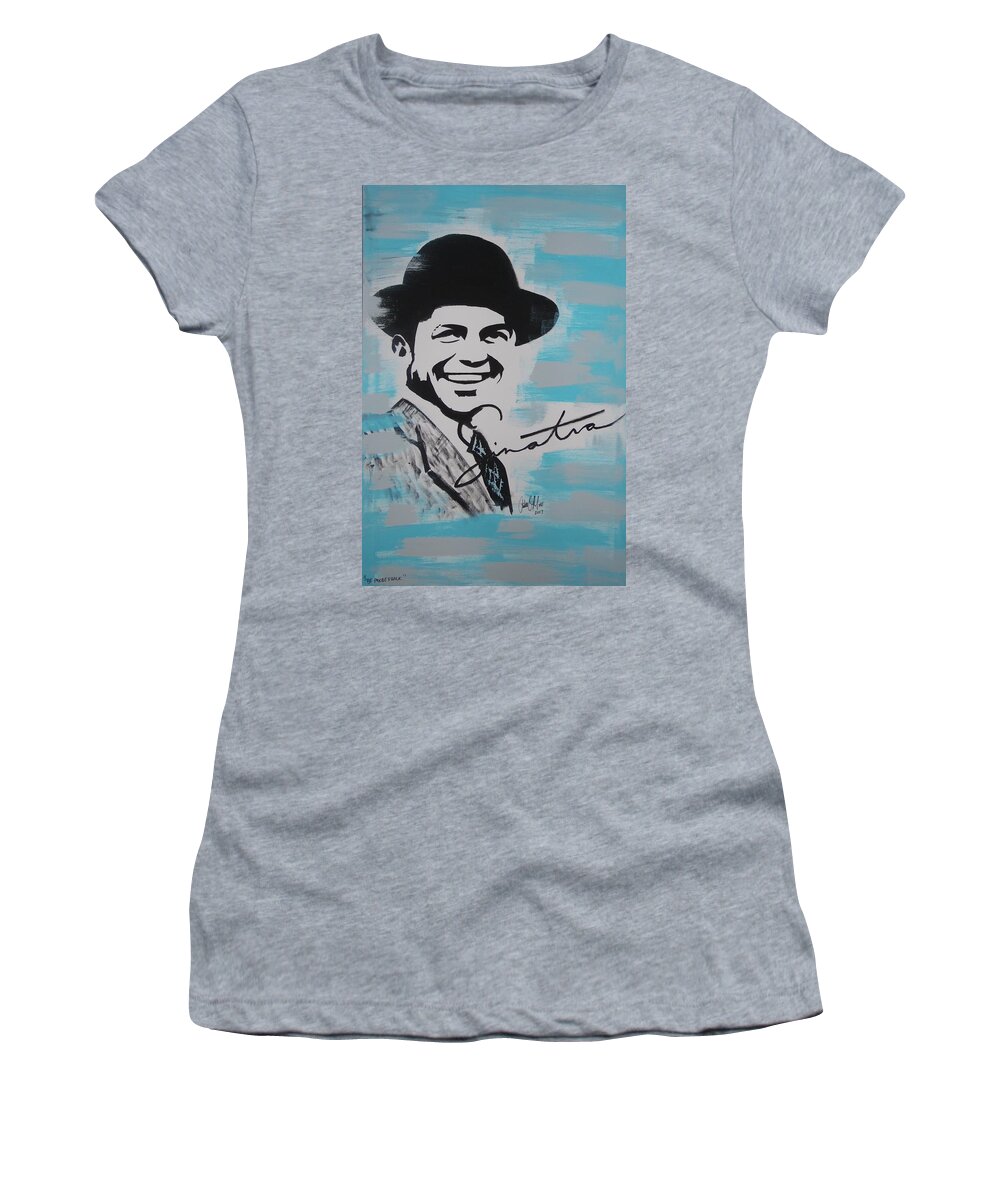 Sinatra Women's T-Shirt featuring the painting Be Moore Frank by Antonio Moore