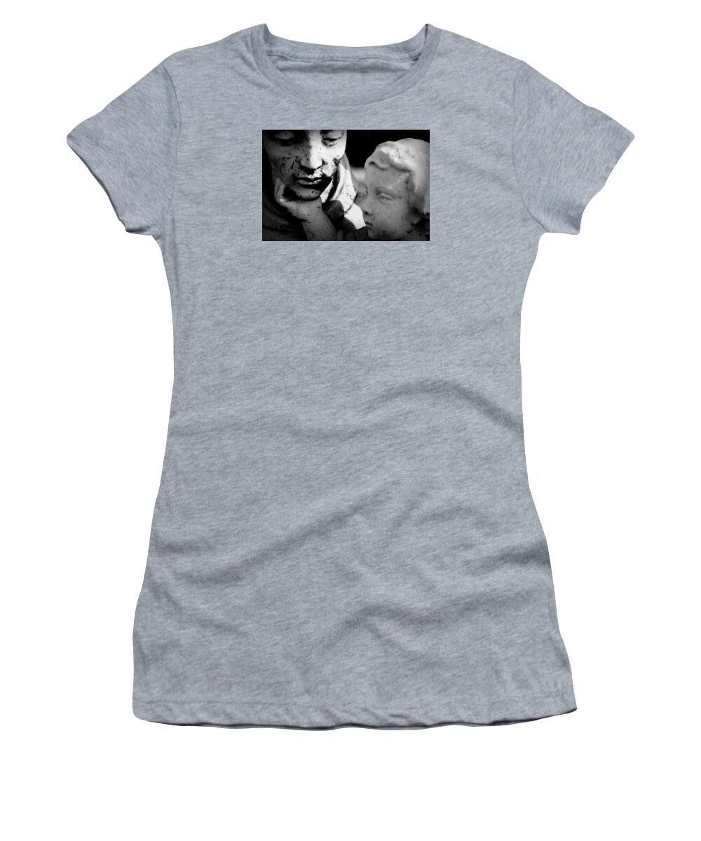 Black & White Women's T-Shirt featuring the photograph Be My Angel by Jen Whalen