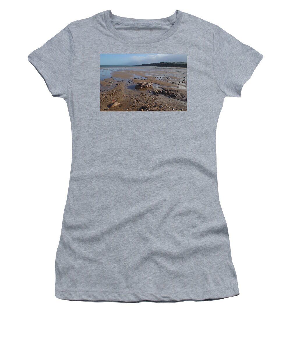 Beach Women's T-Shirt featuring the photograph Beach After Storm by Adrian Wale