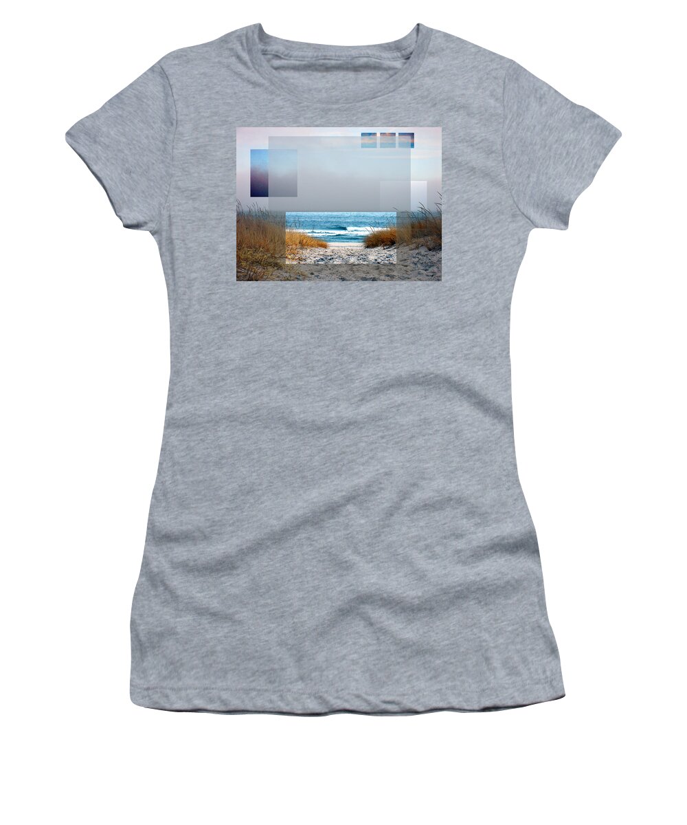Beach Women's T-Shirt featuring the photograph Beach Collage by Steve Karol