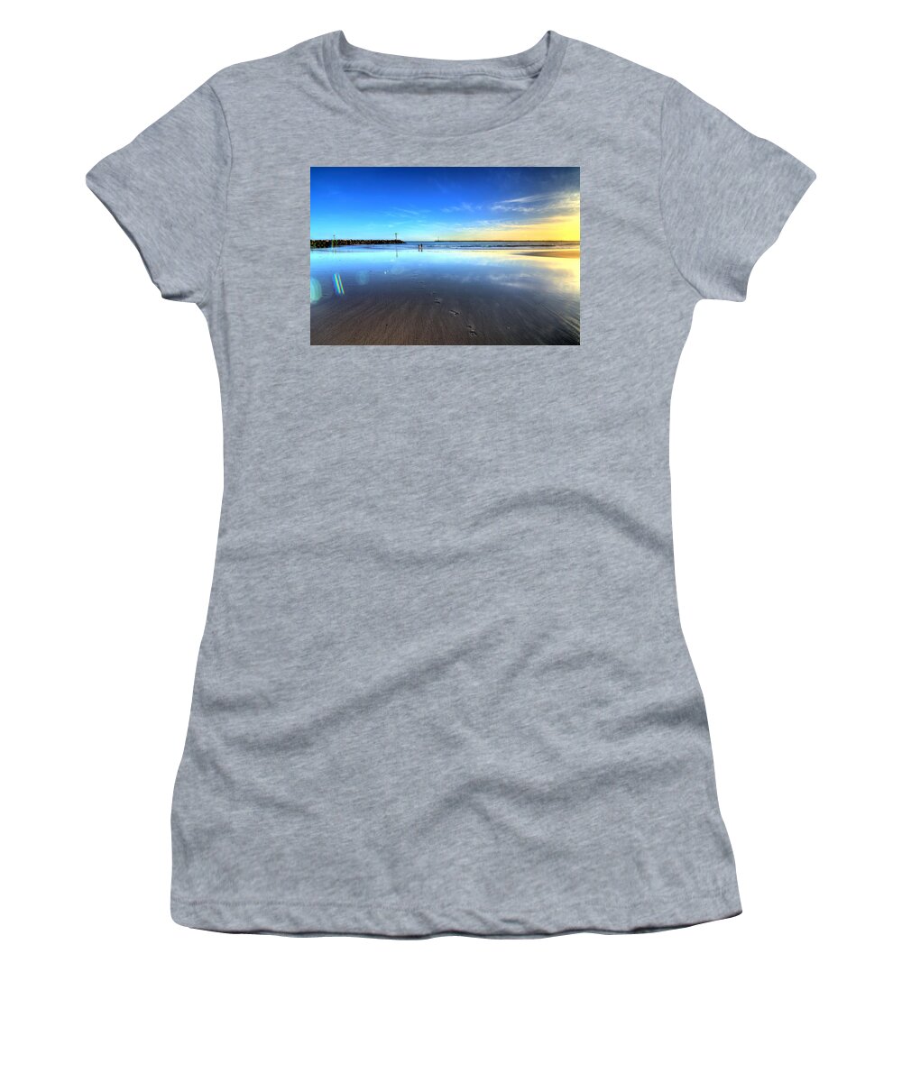  Women's T-Shirt featuring the photograph Beach Flare by Wendell Ward