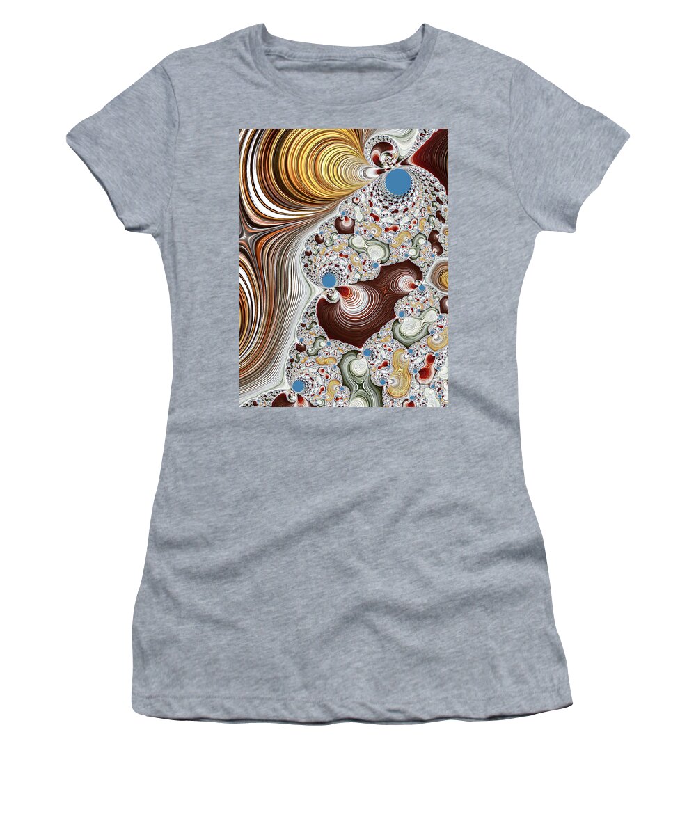 Frax Women's T-Shirt featuring the digital art Beach Pebbles by Jon Munson II