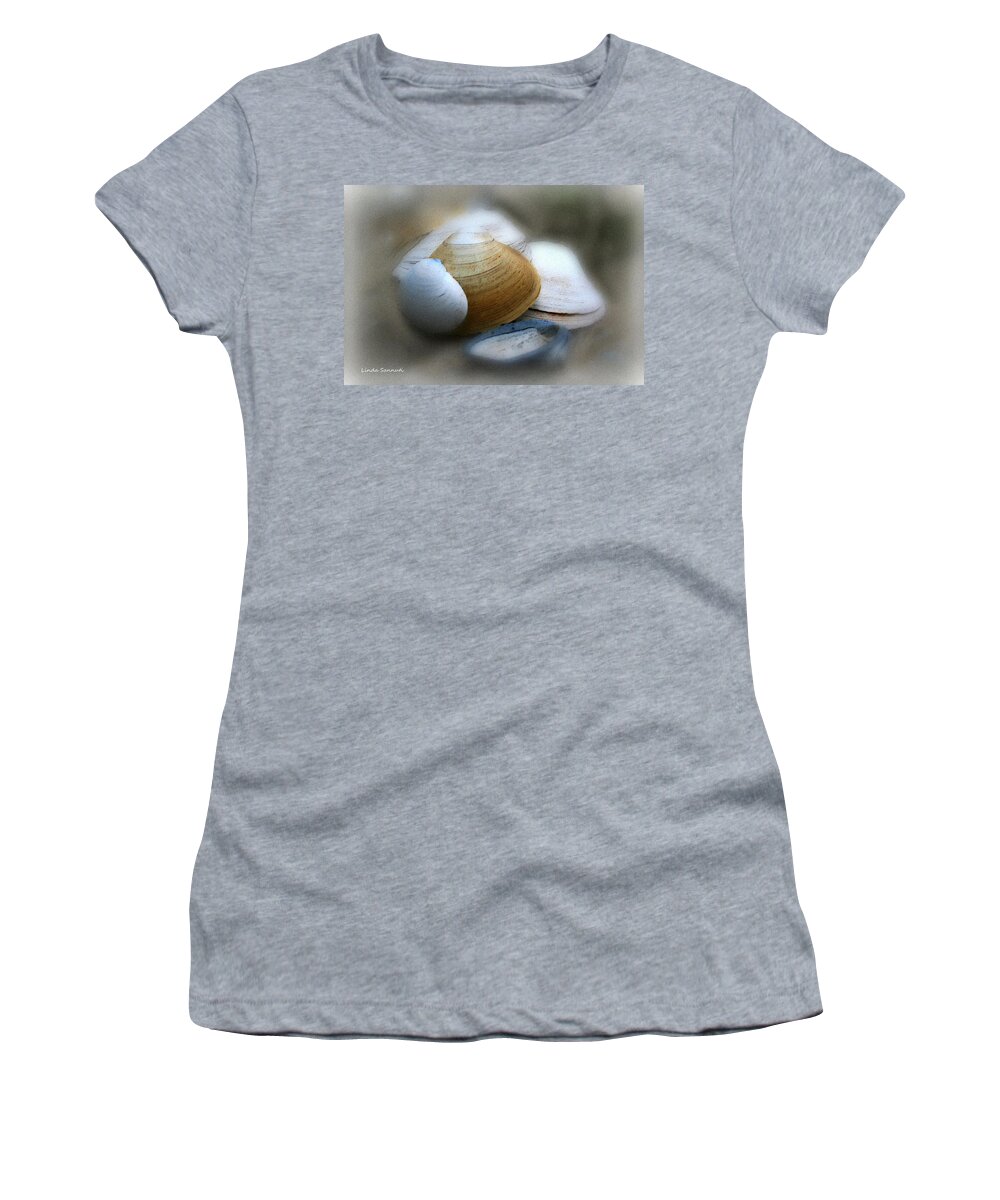 Nature Women's T-Shirt featuring the photograph Beach shells by Linda Sannuti