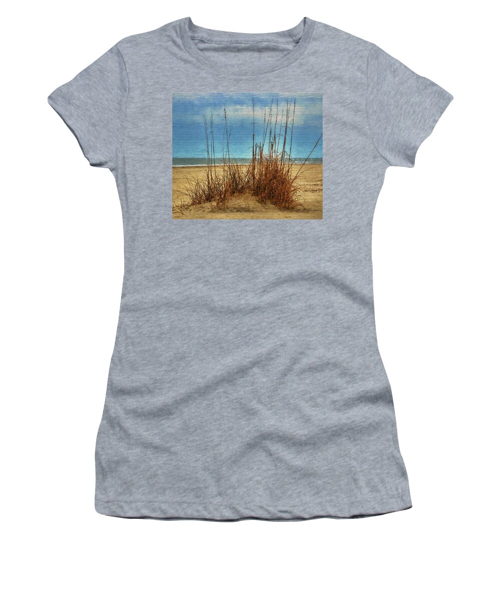 Art Prints Women's T-Shirt featuring the photograph Beach View by Dave Bosse