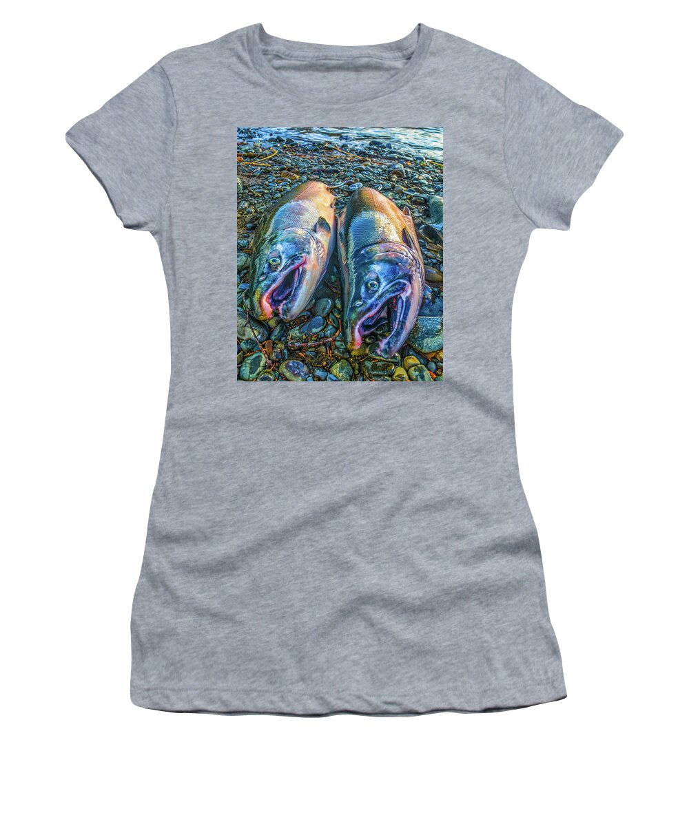 Art Women's T-Shirt featuring the photograph Beached Coho by Jason Brooks