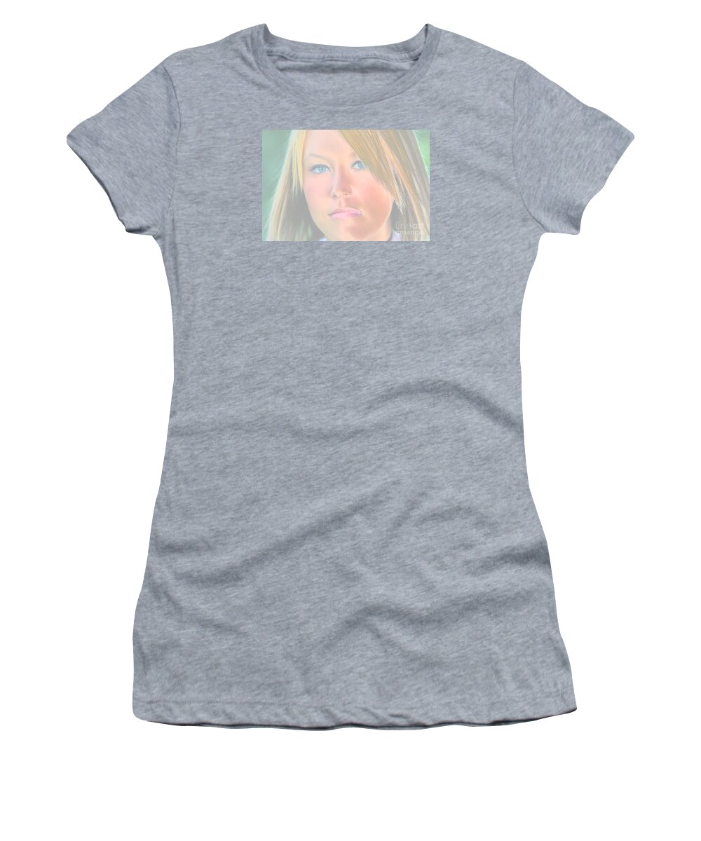 Woman Women's T-Shirt featuring the mixed media Beautiful Blues Altered by Susan Stevenson