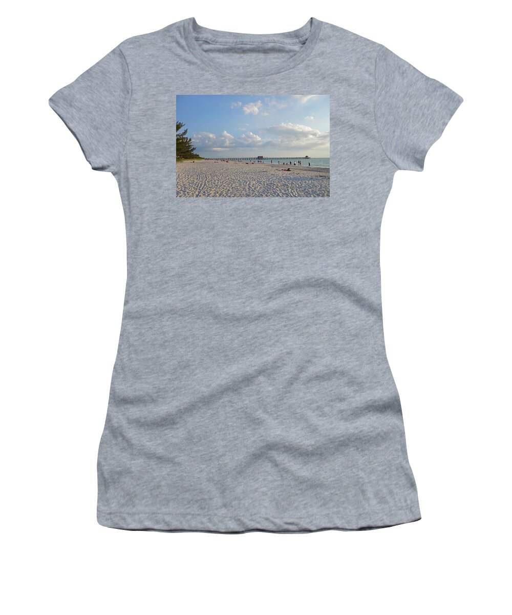 Naples Women's T-Shirt featuring the photograph Beautiful Day on Naples Beach Naples Florida by Toby McGuire