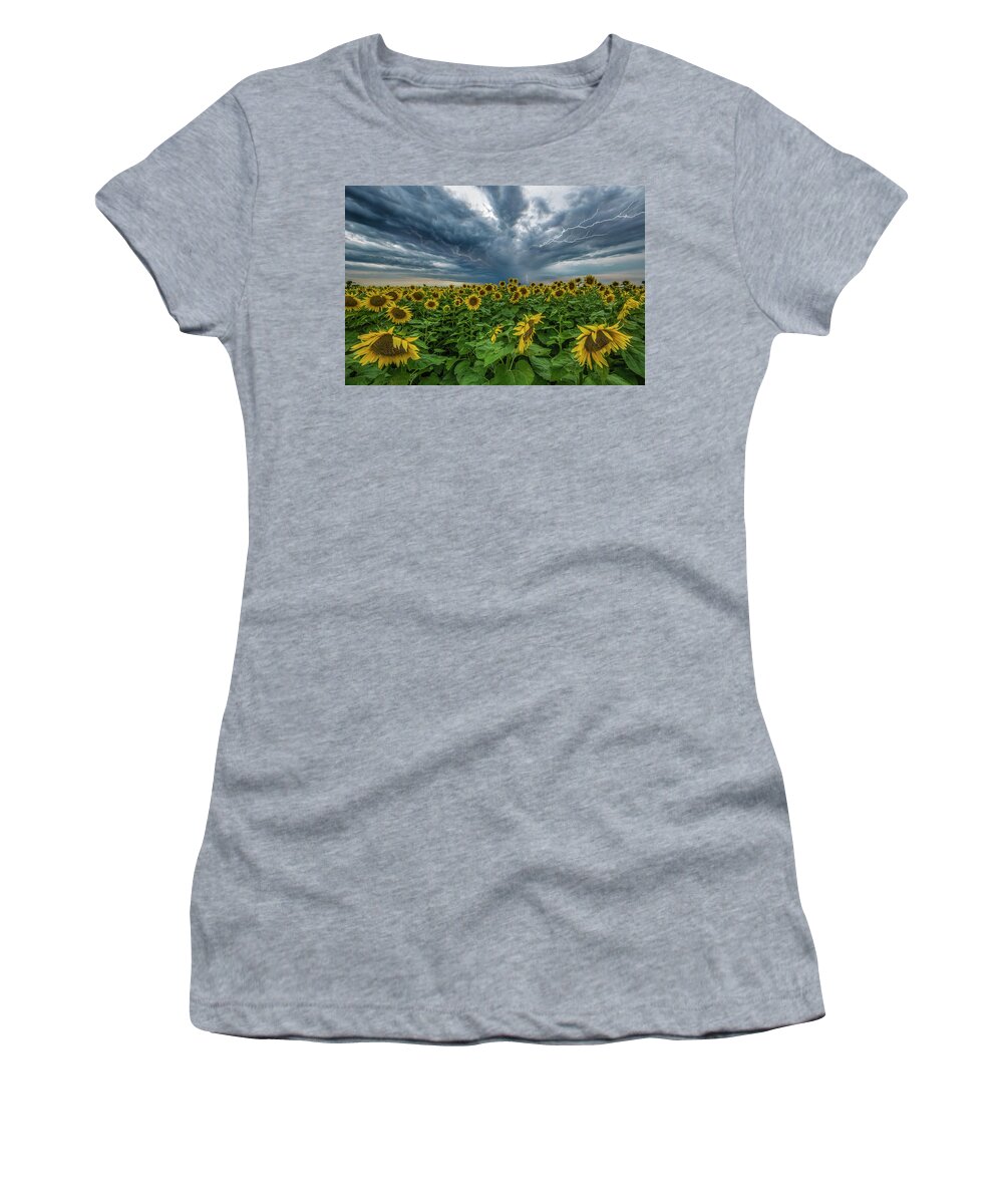 Field Women's T-Shirt featuring the photograph Beautiful Disaster by Aaron J Groen