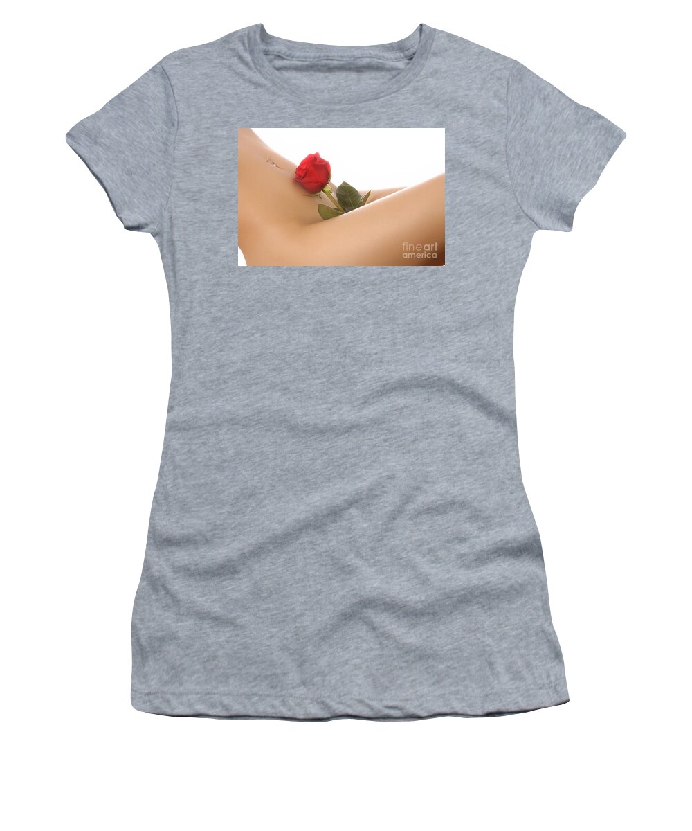 Woman Women's T-Shirt featuring the photograph Beautiful Female Body by Maxim Images Exquisite Prints