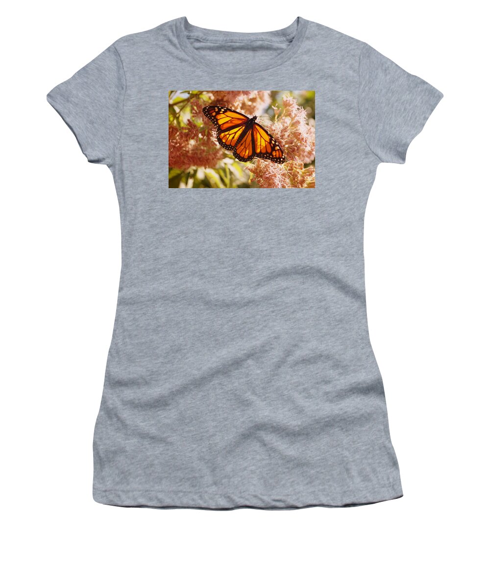 Butterfly Women's T-Shirt featuring the photograph Beautiful Monarch by Beth Collins