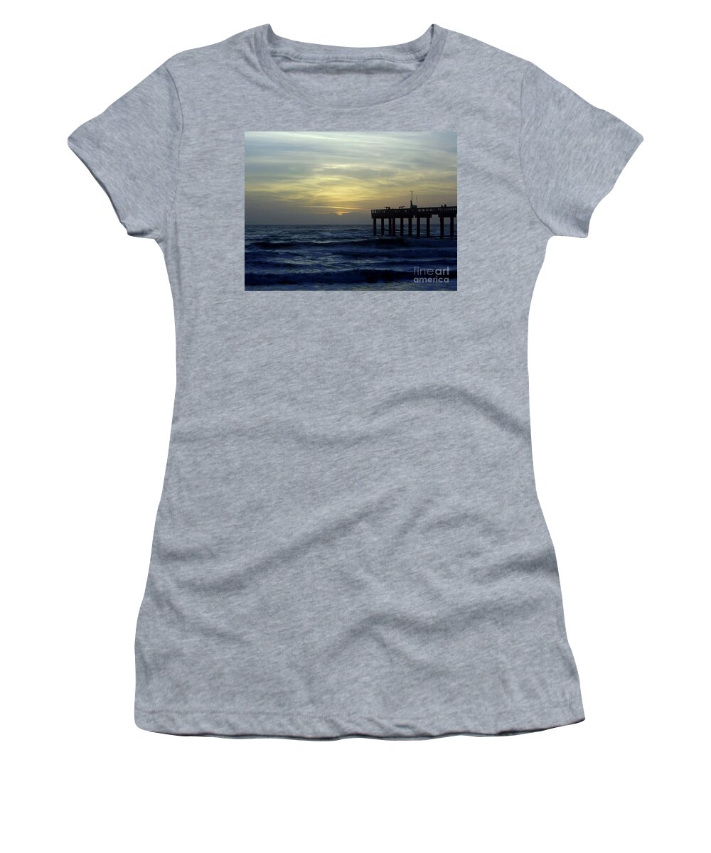 St Augustine Women's T-Shirt featuring the photograph Beautiful Ocean And Sky At Sunrise by D Hackett