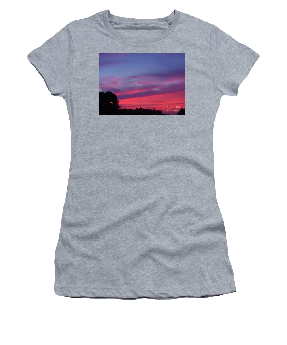 Sunrise Women's T-Shirt featuring the photograph Beautiful Sky Painting by D Hackett