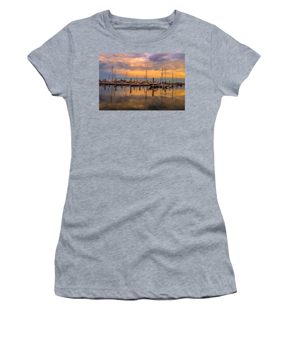 Marina Women's T-Shirt featuring the photograph Beauty In The Morning by Leticia Latocki