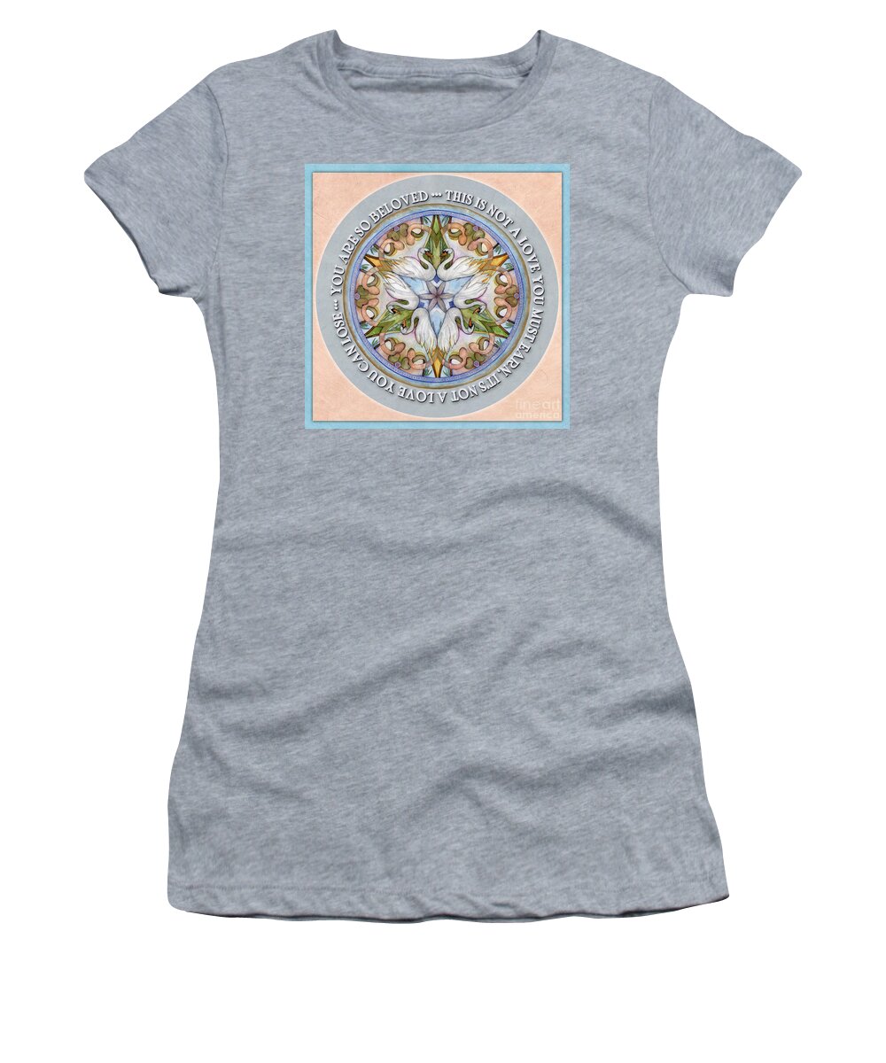 Mandala Women's T-Shirt featuring the painting Beloved Mandala Prayer by Jo Thomas Blaine