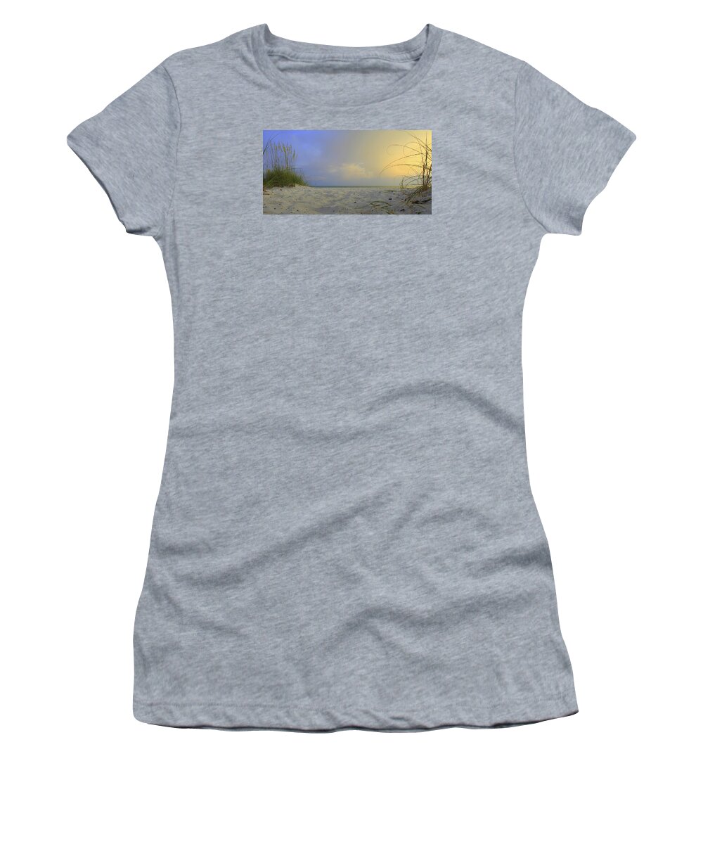 Beach Women's T-Shirt featuring the photograph Betwen the Grass by Sean Allen