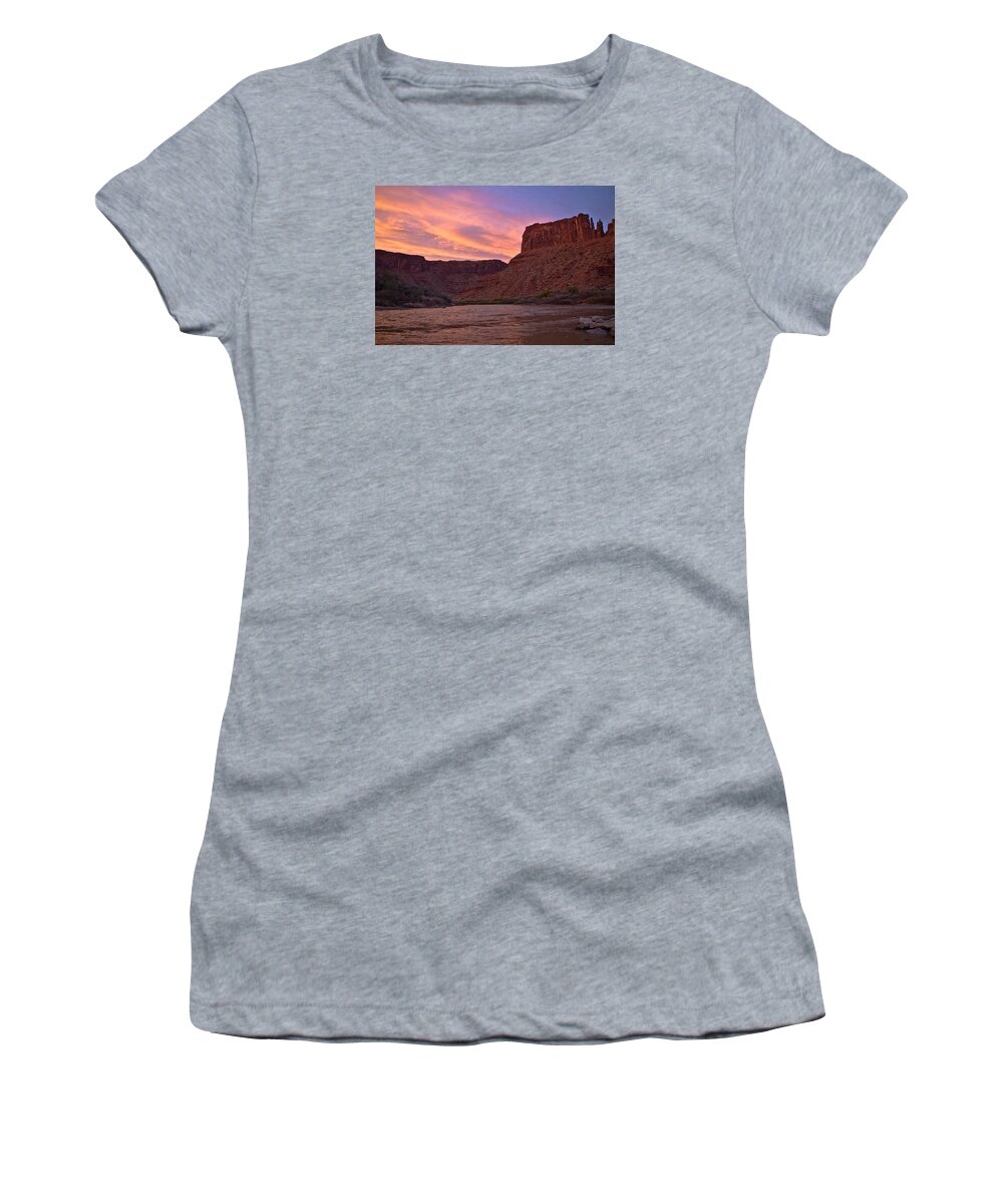 Big Bend Women's T-Shirt featuring the photograph Big Bend, Utah by Jedediah Hohf