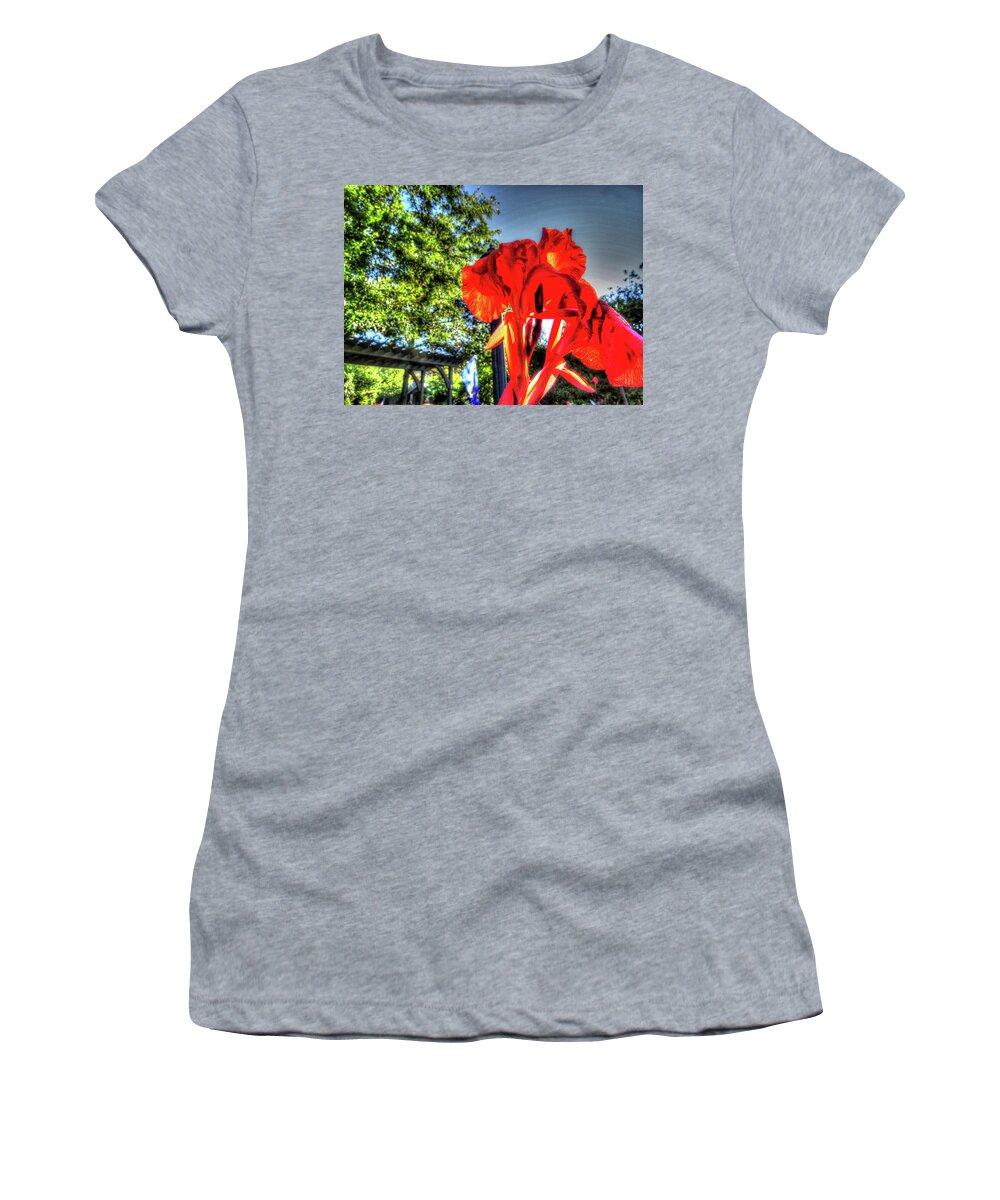 Flowers Women's T-Shirt featuring the digital art Big Red by Kathleen Illes