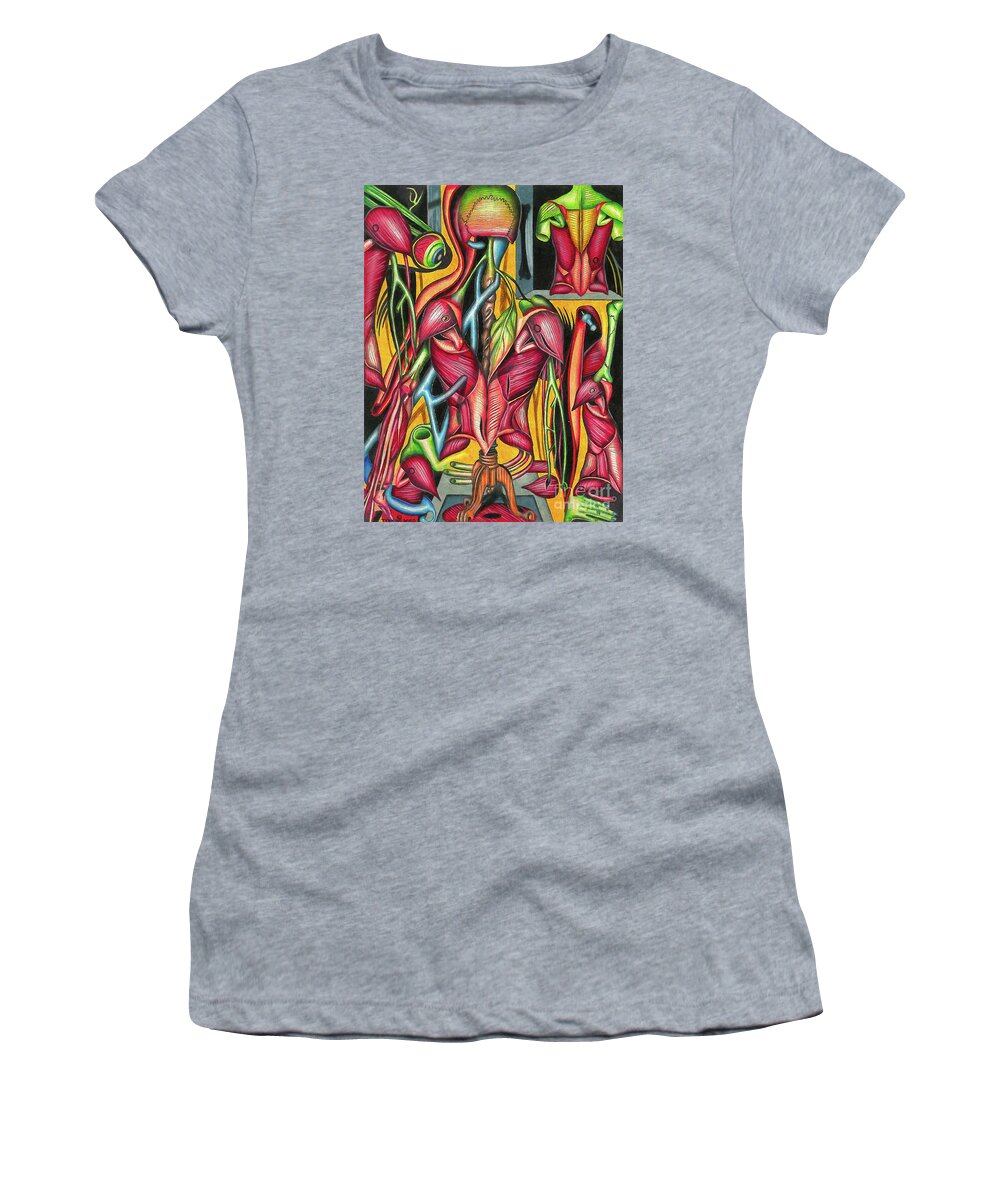 Biological Women's T-Shirt featuring the drawing Biological Fusion by Justin Jenkins