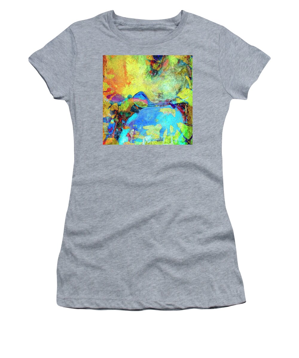 Abstract Women's T-Shirt featuring the painting Birdland by Dominic Piperata