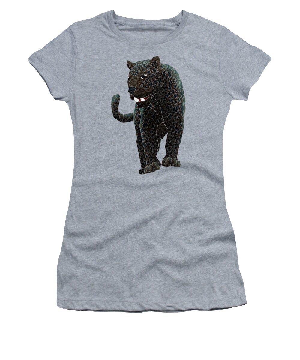  Women's T-Shirt featuring the digital art Black Panther by Dusty Conley