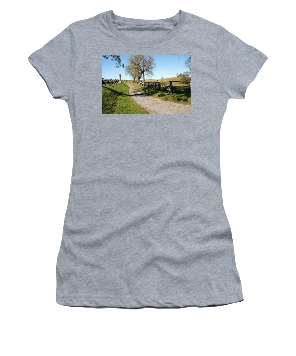 Bloody Lane Women's T-Shirt featuring the photograph Bloody Lane by Lois Lepisto