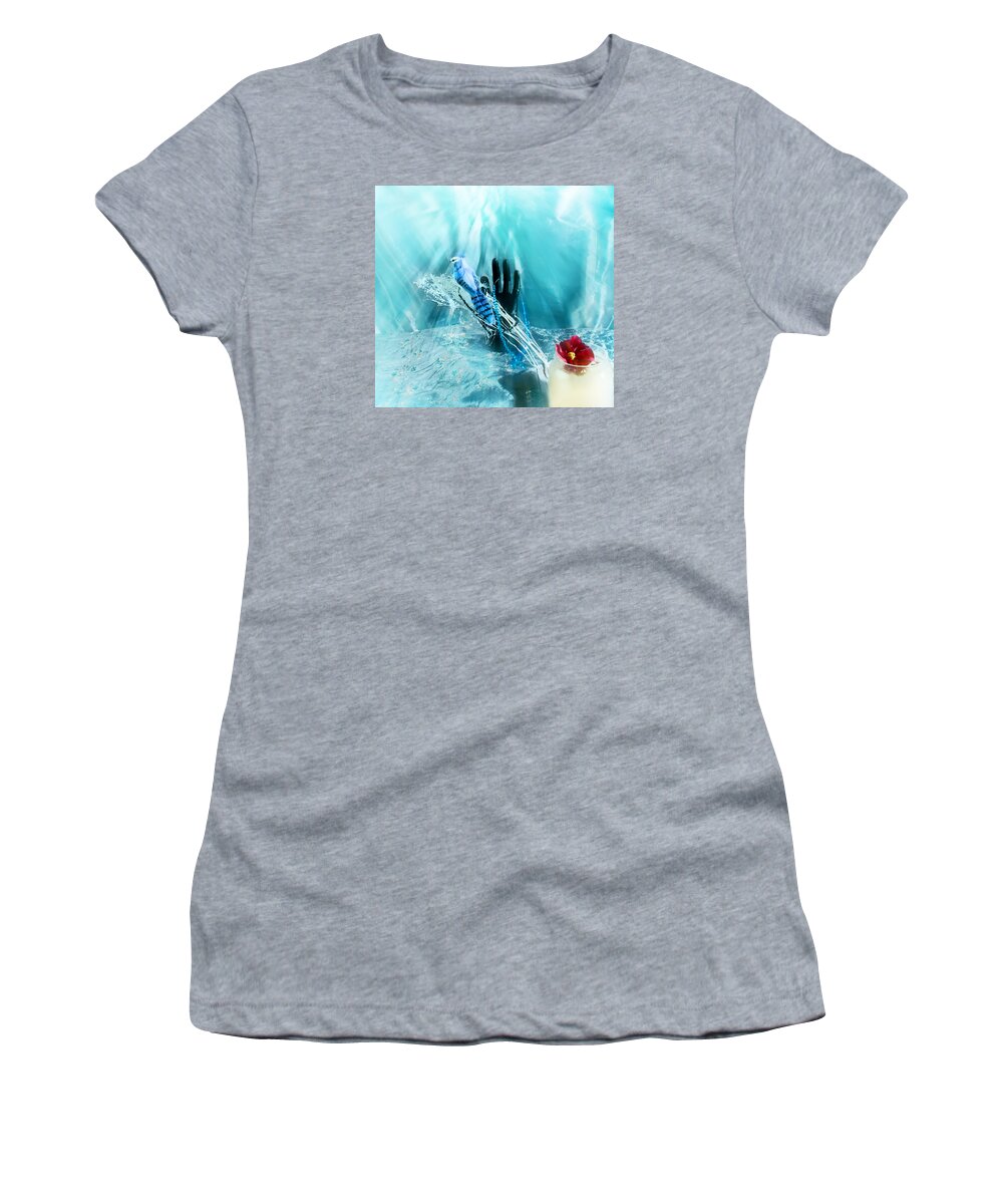 Blue Bird Women's T-Shirt featuring the photograph Blue bird by Camille Lopez