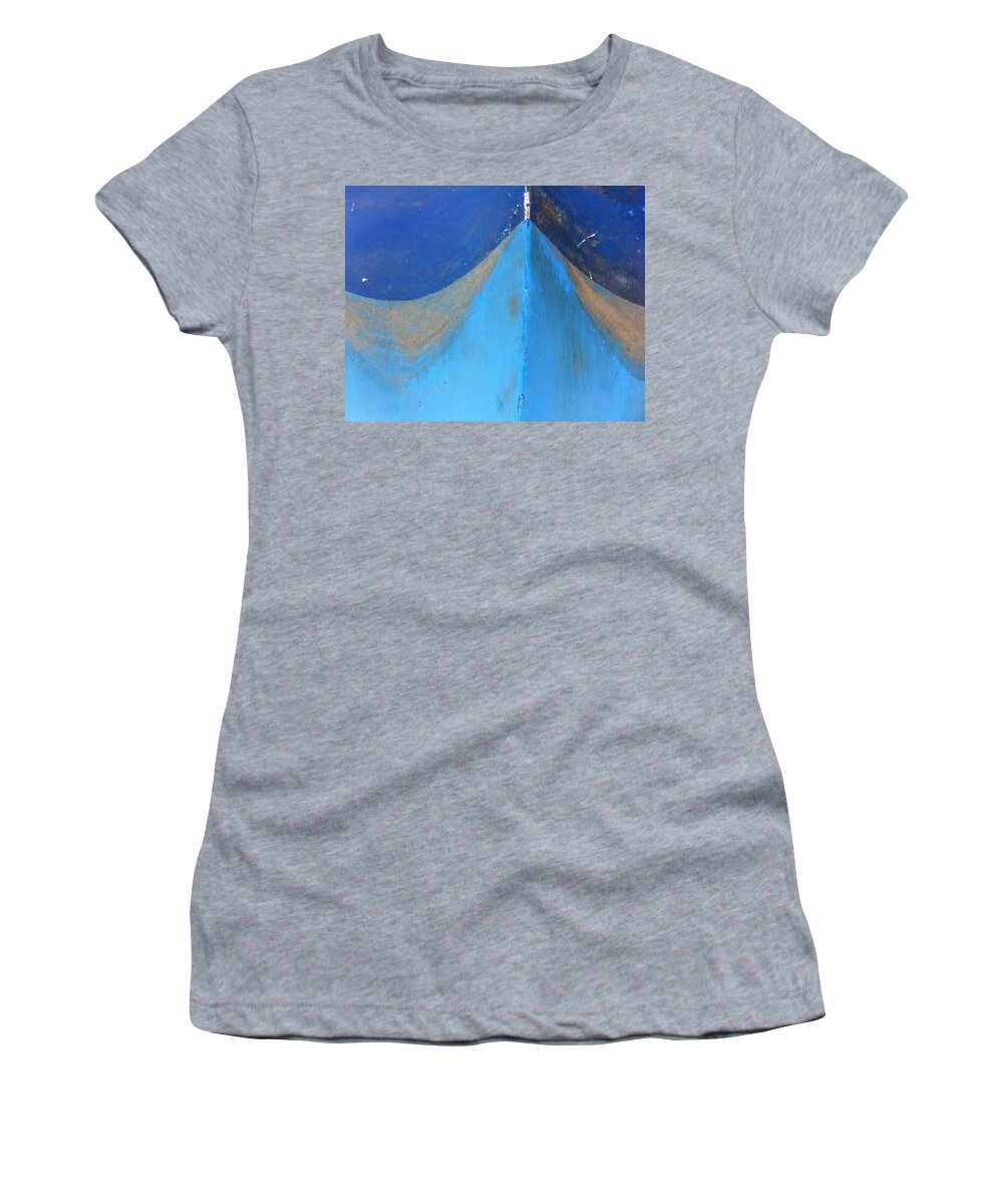 Abstract Women's T-Shirt featuring the photograph Blue Bow by Matt Cegelis